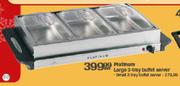 Platinum Large 3-Tray Buffet Server Each