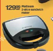 Platinum 2-Slice Sandwich Maker Each