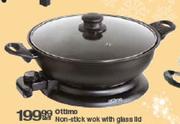 Ottimo Non-Stick Wok With Glass Lid Each