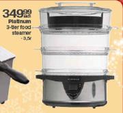 Platinum 3-Tier Food Steamer-3.5L Each 