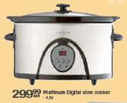 Platinum Digital Slow Cooker-4.5l Each