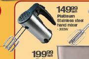 Platinum Stainless Steel Hand Mixer-300W