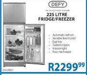 Defy Fridge/Freezer-225ltr