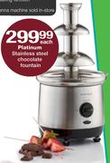 Platinum Stainless Steel Chocolate Fountain-Each 