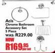 Acis Chrome Bathroom Accessories Set-5Pieces