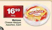Melrose Cheese Wedges Assorted, Each-200g
