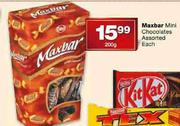 Mexbar Mini Chocolates Assorted Each-200g
