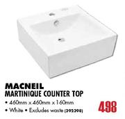 Macneil Martinique Counter Top-460mmX460mmX160mm