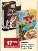 Bokomo Nature's Source Triple Choc Bitz/Crunchy Bites-305/400gm