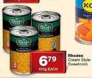 Rhodes Cream Style Swwetcorn-410gm
