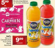 Hall's Smooth Concentrated Fruit Drink Blend-1Ltr