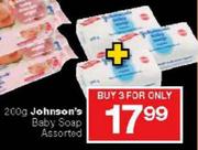 Johnson's Baby Soap Assorted-3x200g