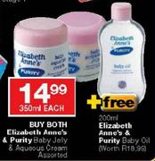 Elizabeth Anne's & Purity Baby Jelly & Aqueous Cream Assorted-2x350ml