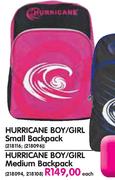 Hurricane Boy/Girl Medium Backpack Each  