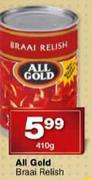  All Gold Braai Relish-410g