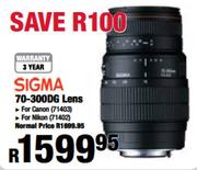 Sigma 70-300DG Lens