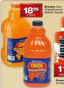 Brookes Oros Original/Lemos/Naartjie Squash-2 Ltr Each