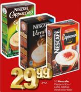 10 Nescafe Cappuccino-/Latte-Stafies-Per Pak