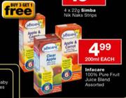 Infacare 100% Pure Fruit Juice Blend Assorted-200ml Each