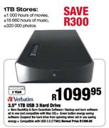 Verbatim 3.5" 1TB USB 3 Hard Drive