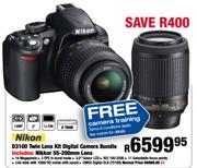 Nikon Twin Lens Kit Digital Camera Bundle-D3100