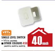 Veti Single Level Switch White-Each 