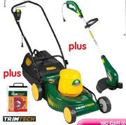 Trimtech 2400W Electric Lawnmower Plus 650W Trimmer Plus 25m Cable Bundle