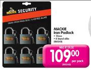 Mackie Iron Padlock-Per Pack