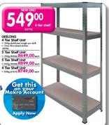 Geelong 4 Tier Shelf Unit-350kg