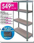 Geelong 4 Tier Shelf Unit-150kg