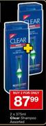 Clear Shampoo Assorted-2x375ml