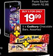 Cadbury Chocolate Bars Assorted-5's