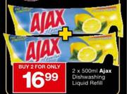 Ajax Dishwashing Liquid Refill-2x500ml