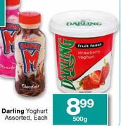 Darling Yoghurt Assorted-500g Each 
