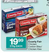 County Fair Chicken Cordon Bleu/Chicken Kiev-270g Each 