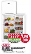 Defy D210 White Fridge-210Ltr