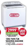 Defy Twin Tub Washing Machine-7.5kg