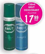 Brut Deodorant-150ml Each