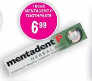 Mentadent P Toothpaste-100ml