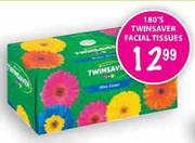 Twinsaver Facial Tissues-180's