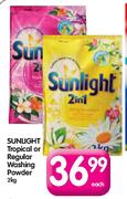 Sunlight Tropical or Regualr Washing Powder-2Kg Each