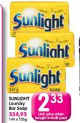 Sunlight Laundry Bar Soap-125g Each