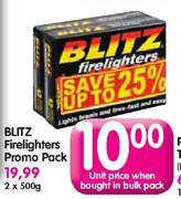 BLITZ Firelighters Promo Pack-2 x 500g 
