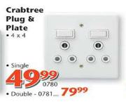Crabtree Plug & Plate (4 x 4) - Single