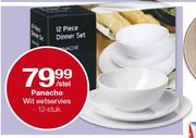 Panache Wit Eetservies Stel-12 Stuk