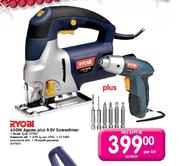 Ryobi 650W Jigsaw Plus Screwdriver-4.8V Per Kit