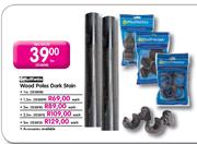 Rufflette Wood Poles Dark Stain-2.5m Each