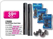 Rufflette Wood Poles Dark Stain-3m Each