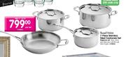 Russell Hobbs 7 Piece Stainless Steel Cookware Set-per set
