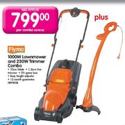 Flymo 1000W Lawnmower and 230W Trimmer Combo